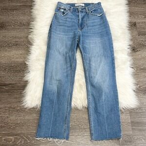 Abercrombie & Fitch Womens Ankle Straight Ultra High Rise Size 25/0S Curve Love